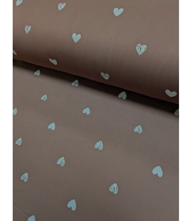 * Exclusive Design* YD FT202605140 Chocolate Hearts Single Brushed Poly