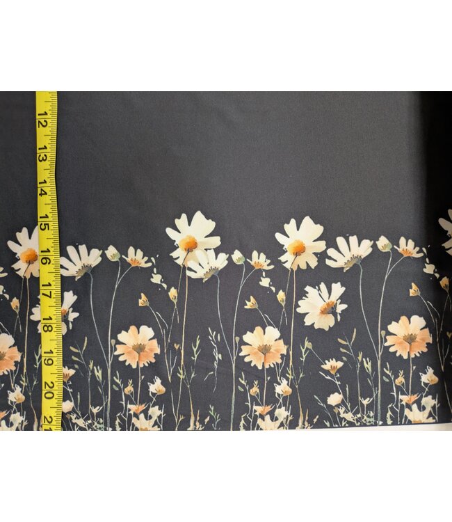 * Exclusive Design* YD FT202605176  Daisy Border Black Athletic Knit