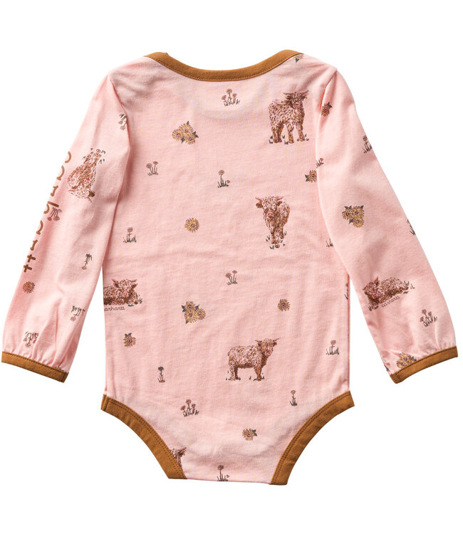Carhartt Girl's Long-Sleeve Cow Print Bodysuit