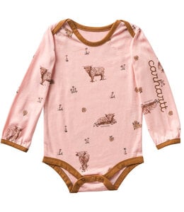 Carhartt Girl's Long-Sleeve Cow Print Bodysuit