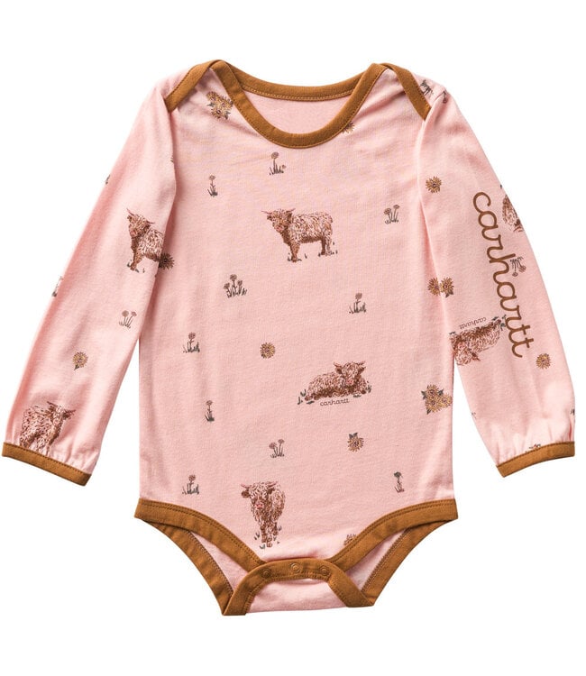 Carhartt Girl's Long-Sleeve Cow Print Bodysuit