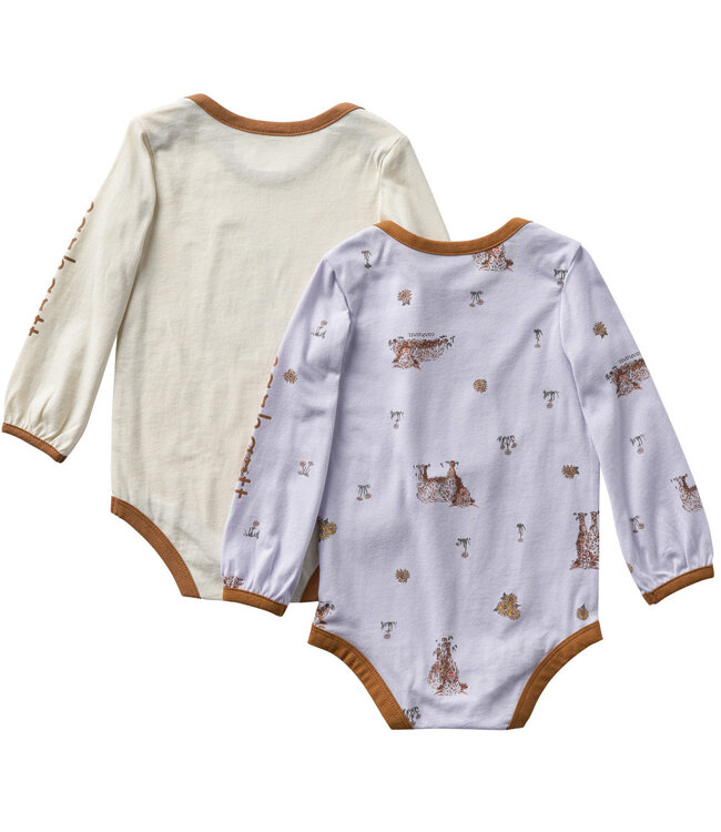 Carhartt Girl's Long-Sleeve Farm Print Bodysuit 2pc Set CG9982
