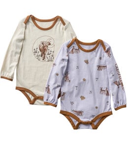 Carhartt Girl's Long-Sleeve Farm Print Bodysuit 2pc Set CG9982