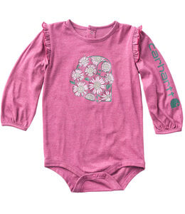 Carhartt Girl's Long-Sleeve Floral C Bodysuit CA7226
