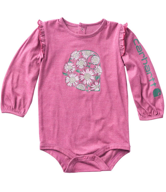 Carhartt Girl's Long-Sleeve Floral C Bodysuit CA7226