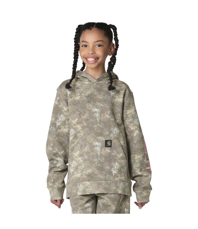 Carhartt Girl's Long-Sleeve Faded Camo Logo Sweatshirt CA7242