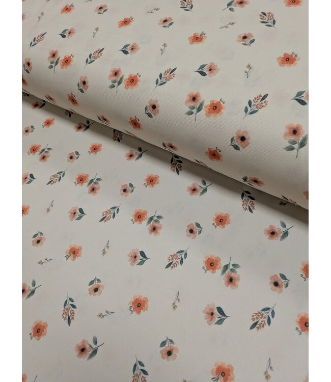 * Exclusive Design* YD FT202605240 Orange Sherbet Linen Look Poly