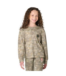 Carhartt Girl's Long-Sleeve Faded Pocket Camo T-Shirt CA7241