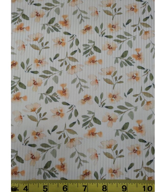 * Exclusive Design* YD FT202605183 Autumn Flowers Narrow Rib Knit
