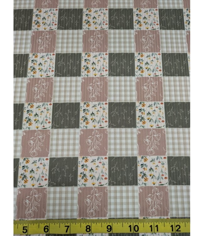 * Exclusive Design* YD FT202605516 Patchwork Narrow Rib Knit