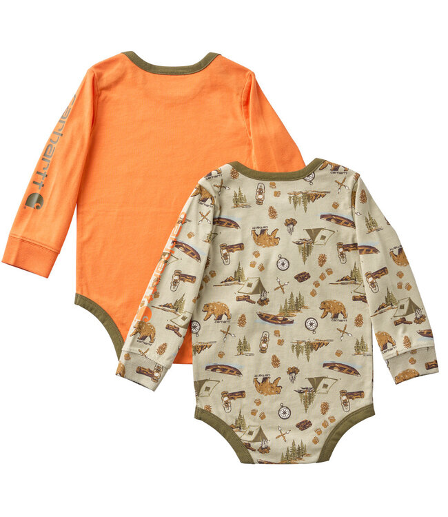 Carhartt Boy's Long-Sleeve Outdoor Bodysuit 2pc Set CG8135