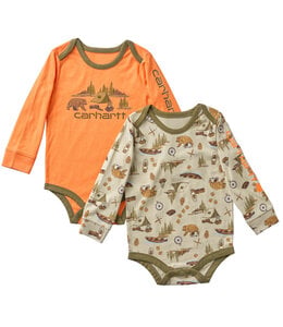 Carhartt Boy's Long-Sleeve Outdoor Bodysuit 2pc Set CG8135