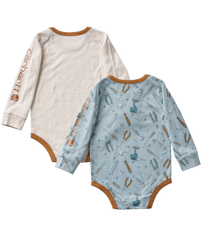 Carhartt Boy's Long-Sleeve Tool Bodysuit 2pc Set CG8136