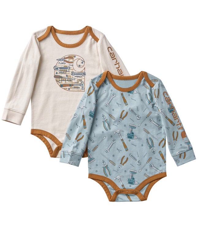 Carhartt Boy's Long-Sleeve Tool Bodysuit 2pc Set CG8136