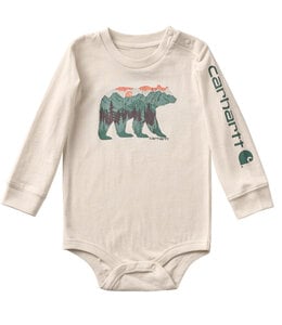 Carhartt Boy's Long-Sleeve Bear Bodysuit CA6860