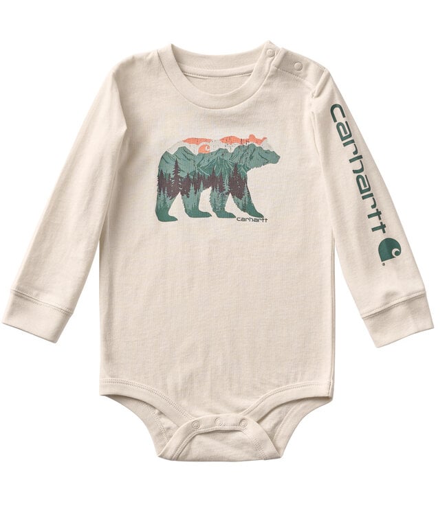 Carhartt Boy's Long-Sleeve Bear Bodysuit CA6860