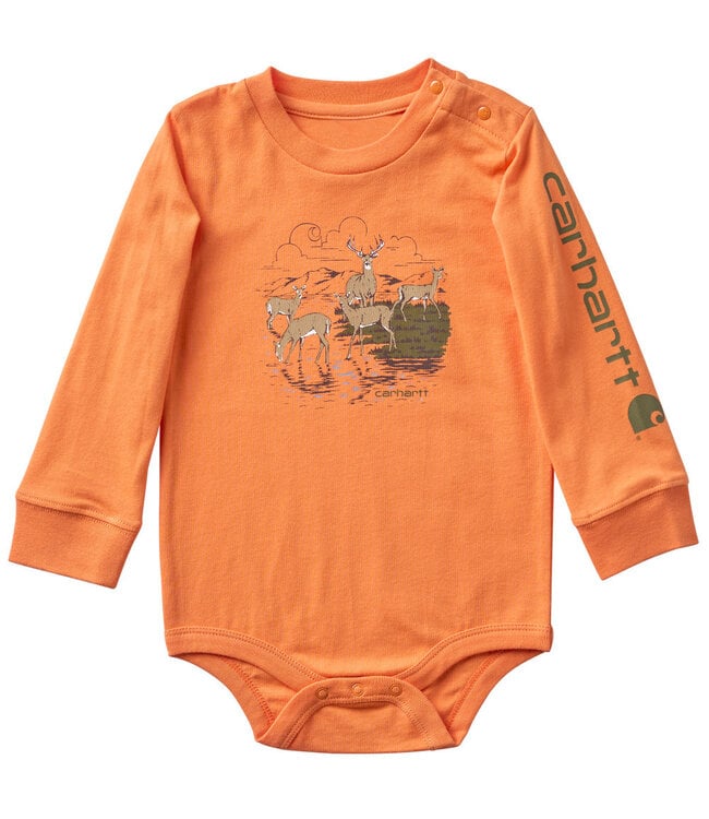 Carhartt Boy's Long-Sleeve Deer Bodysuit CA6856