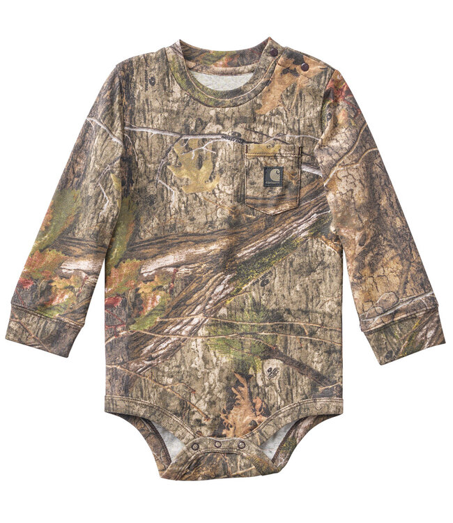Carhartt Boy's Long-Sleeve Camo Pocket Bodysuit CA6863