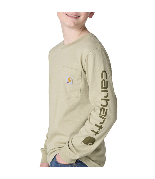 Carhartt Boy's Long-Sleeve Pocket Logo T-Shirt CA6884