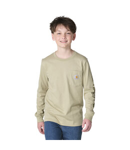 Carhartt Boy's Long-Sleeve Pocket Logo T-Shirt CA6884