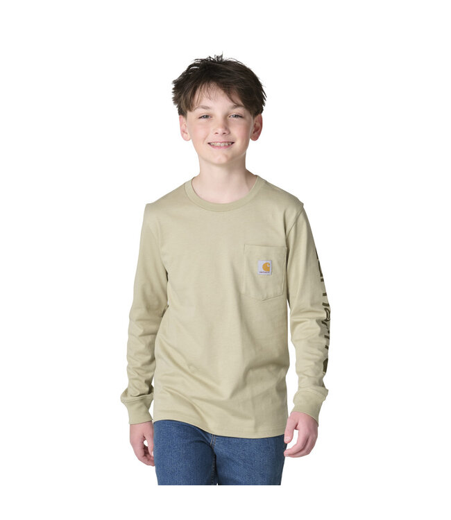 Carhartt Boy's Long-Sleeve Pocket Logo T-Shirt CA6884
