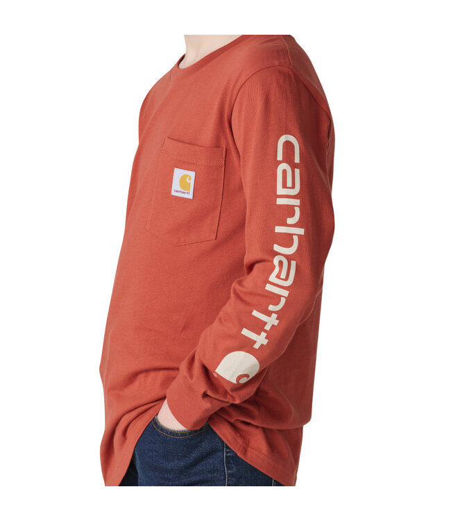Carhartt Boy's Long-Sleeve Pocket Logo T-Shirt CA6884