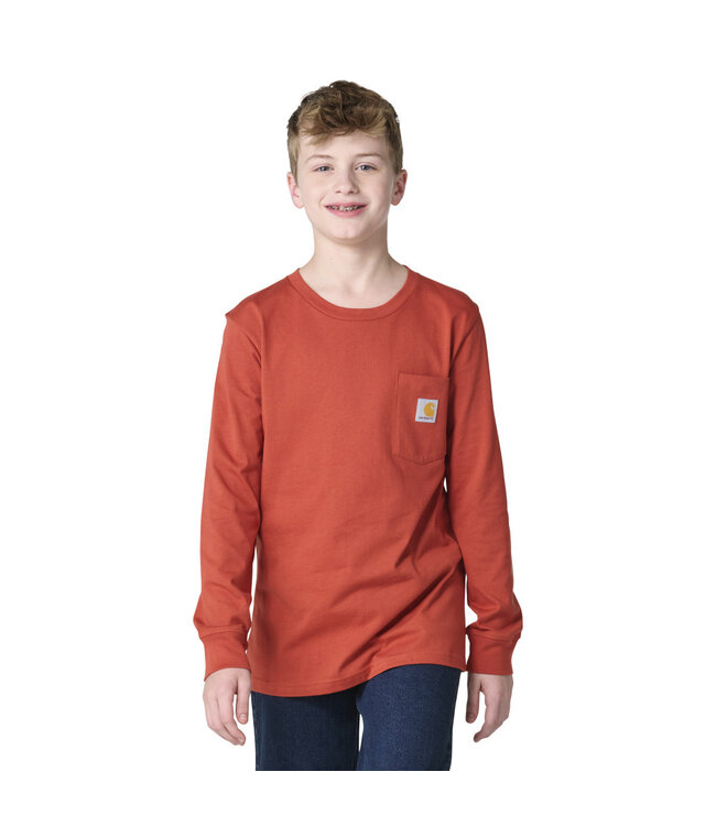 Carhartt Boy's Long-Sleeve Pocket Logo T-Shirt CA6884