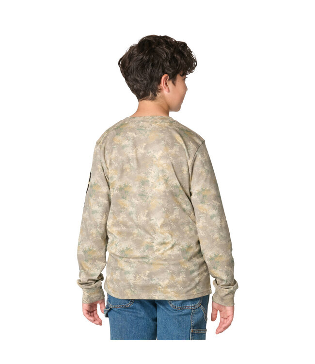 Carhartt Boy's Long-Sleeve Faded Camo Pocket T-Shirt CA6925
