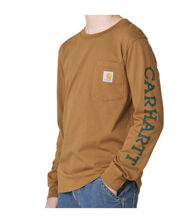 Carhartt Boy's Long-Sleeve Duck Pocket T-Shirt CA6893