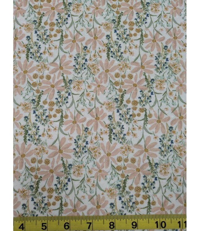 * Exclusive Design* YD FT202605166  Floral Path Swiss Dot Knit