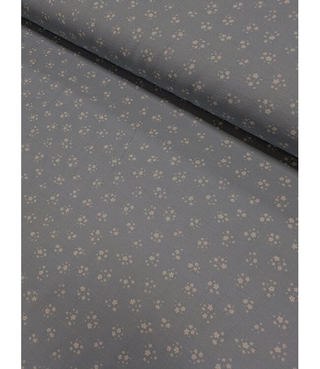 Alyssa May Design YD FT202601142 Ditsy Blue Slubbed Rayon