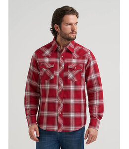 Wrangler Men's Retro Long-Sleeve Flannel Western Snap Plaid Shirt 112381934