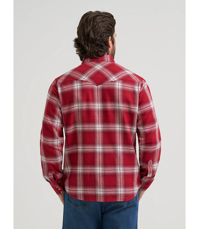 Wrangler Men's Retro Long-Sleeve Flannel Western Snap Plaid Shirt 112381934