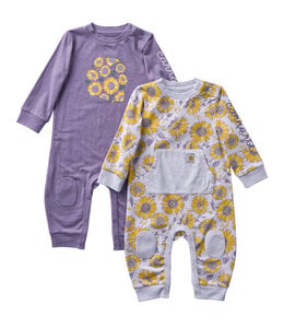Carhartt Girl's Long-Sleeve Sunflower Coverall 2pc Set CG9984