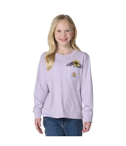 Carhartt Girl's Long-Sleeve Floral Pocket T-Shirt CA7238