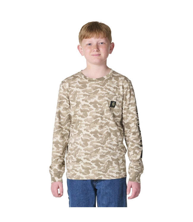 Carhartt Boy's Long-Sleeve Camo Pocket T-Shirt CA6895