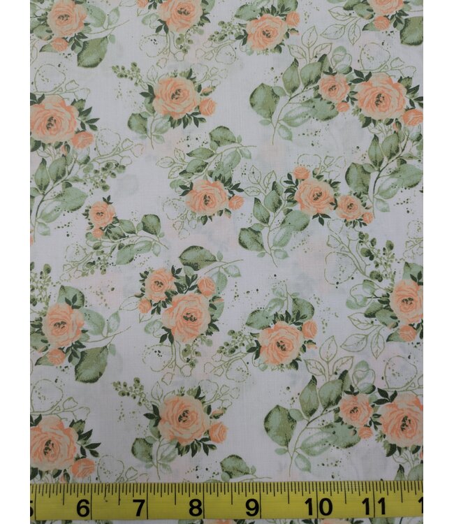 Mook Fabrics YD Willow Peach 144224