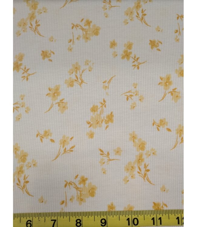 Mook Fabrics YD Summer Yellow Rib Knit 145431