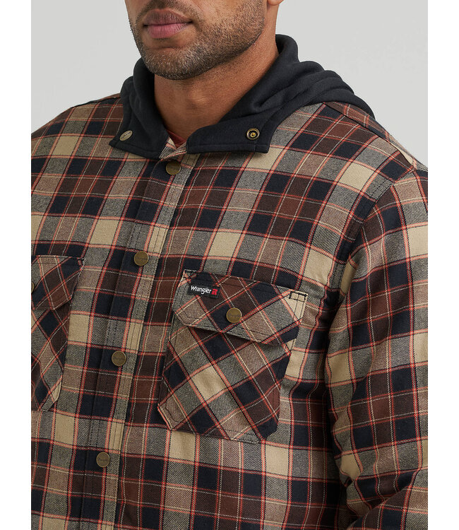 Wrangler Men's Riggs Workwear Hooded Flannel Work Jacket 112382364