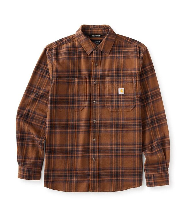 Carhartt Men's Rugged Flex Relaxed Fit Midweight Flannel Long-Sleeve Plaid Shirt 107010