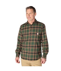 Carhartt Men's Rugged Flex Relaxed Fit Midweight Flannel Long-Sleeve Plaid Shirt 107010