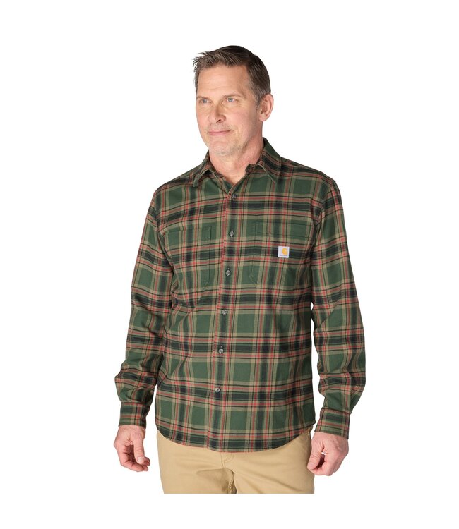 Carhartt Men's Rugged Flex Relaxed Fit Midweight Flannel Long-Sleeve Plaid Shirt 107010