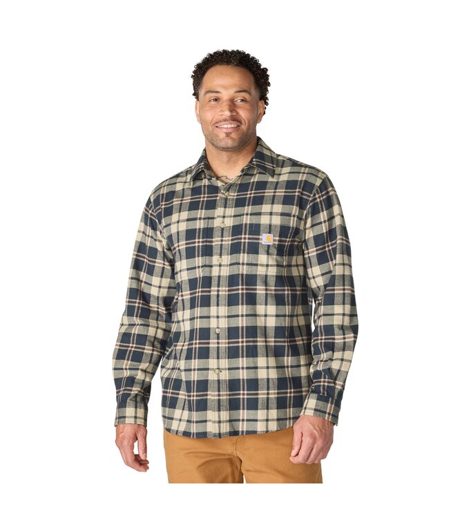 Carhartt Men's Rugged Flex Relaxed Fit Midweight Flannel Long-Sleeve Plaid Shirt 107010