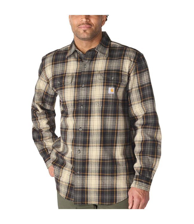 Carhartt Men's Loose Fit Heavyweight Flannel Long-Sleeve Plaid Shirt 107013