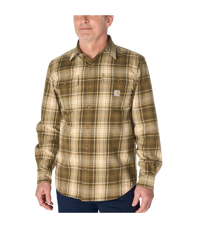 Carhartt Men's Loose Fit Heavyweight Flannel Long-Sleeve Plaid Shirt 107013