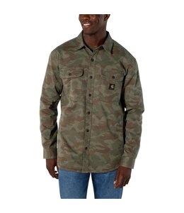 Carhartt Men's Rugged Flex® Relaxed Fit Canvas Fleece-Lined Shirt Jac 105419