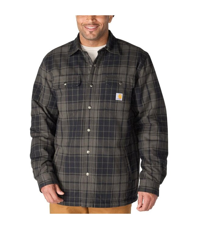 Carhartt Men's Relaxed Fit Flannel Sherpa-Lined Shirt Jac 107017