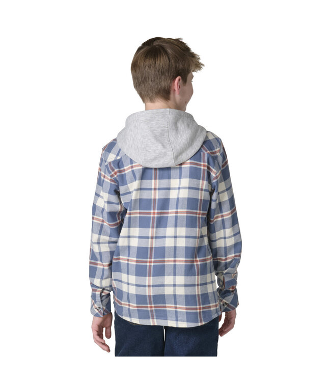 Carhartt Boy's Long-Sleeve Flannel Button-Front Hooded Shirt CE8218