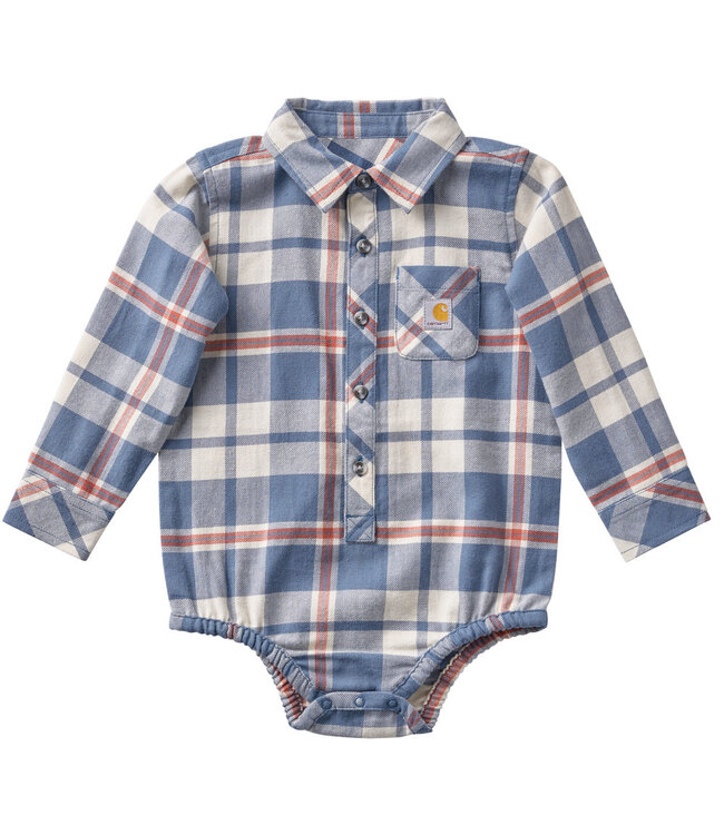 Carhartt Boy's Long-Sleeve Flannel Bodysuit CE8216