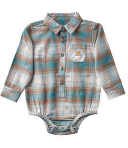 Carhartt Boy's Long-Sleeve Flannel Bodysuit CE8217